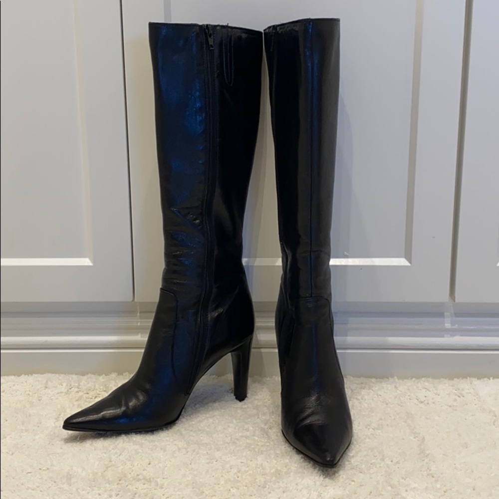 Chic black knee high boots
